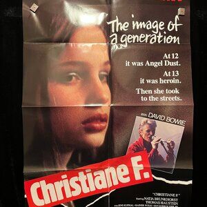 1982 Christiane F One Sheet Movie Poster David Bowie Teen Streets Documentary